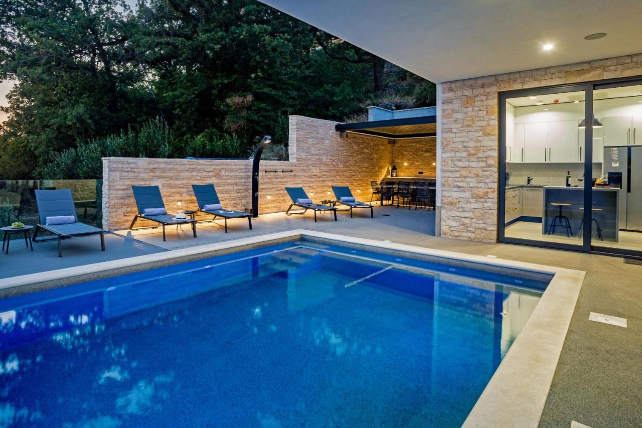 Villa Dispet With Heated Pool, Jacuzzi, Sauna And Cinema Celina Eksteriør billede